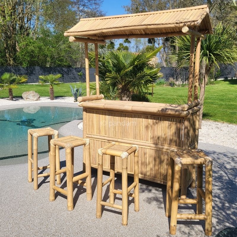 Bar de bambú para exterior o interior - Envío GRATIS
