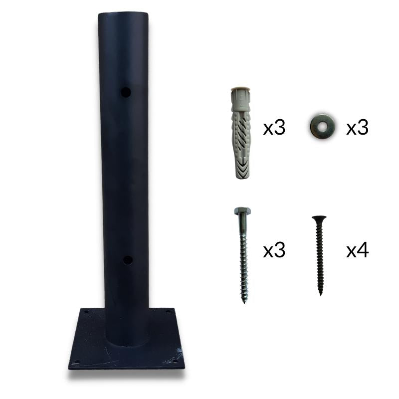 Sistema de fijación para bambú - Chapa de acero negra