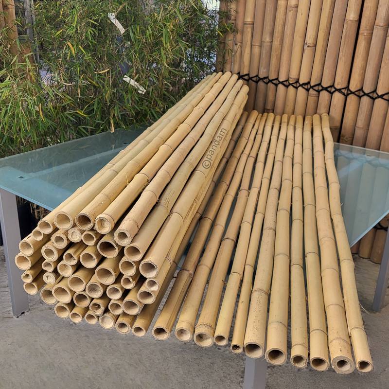 Rollo de valla de bambú natural