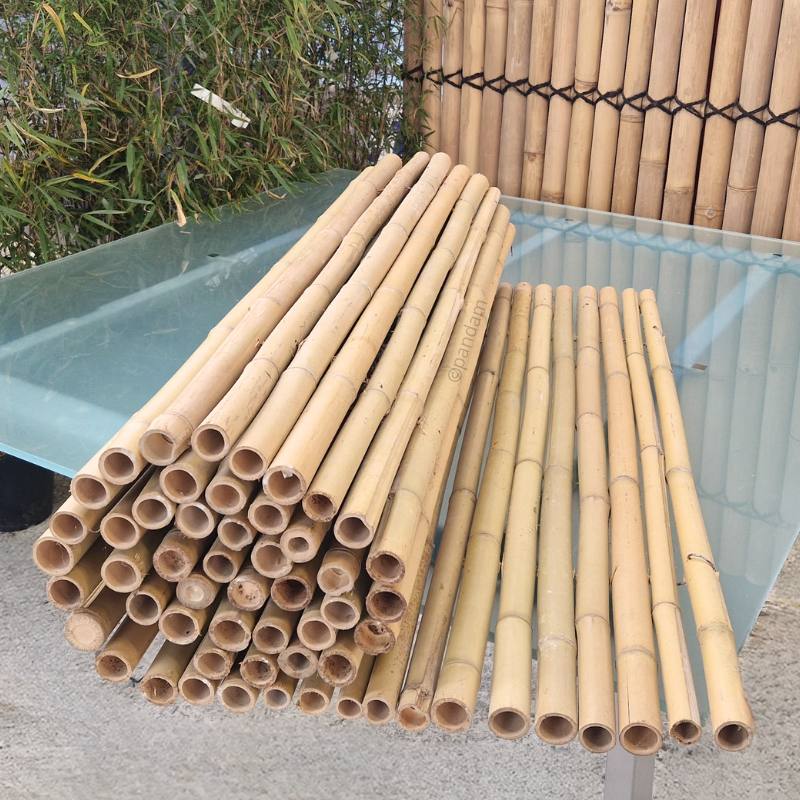 Rollo de valla de bambú natural