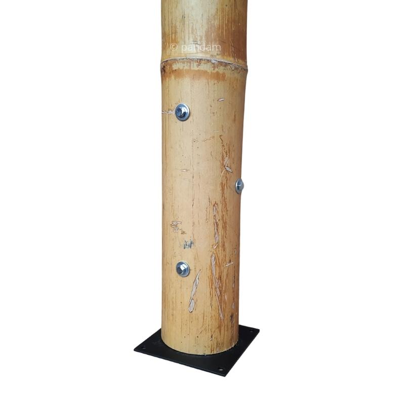 Sistema de fijación para bambú - Chapa de acero negra