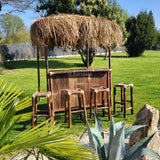 Tiki Bar de bambú cabaña negra + 4 sillas - Envío GRATIS