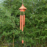 Campana de viento de bambu estilo pajarera
