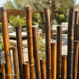 Cercado de bambu marron oscuro