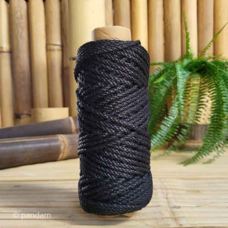 Cuerda negra para unir canas de bambu 4mm