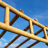 Pérgola de bambú inclinada – Pérgola natural para jardín