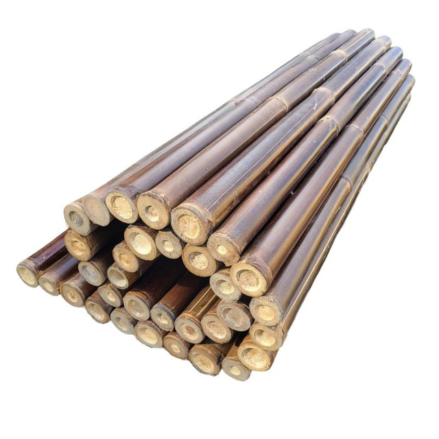 Rollo de valla de bambú negro diámetro 4-6cm