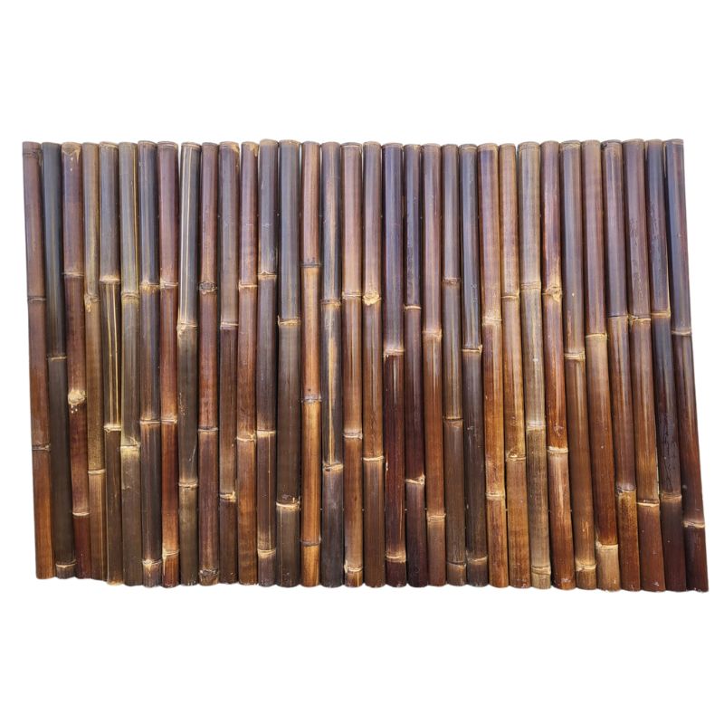 Rollo de valla de bambú negro diámetro 4-6cm altura 120cm