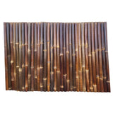 Rollo de valla de bambú negro diámetro 4-6cm altura 120cm