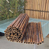 Rollo de valla de bambu negro de 1 metro