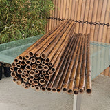 Rollo de valla de bambu negro de 2 metros