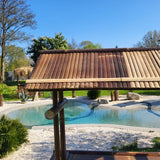 Tiki bar de bambú bicolor + 2 taburetes - Envío GRATIS