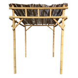 Pérgola de bambú inclinada – Pérgola natural para jardín