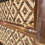 Gran bar de bambú negro + 4 sillas altas (Esquinero) - Exterior o Interior - Envío GRATIS