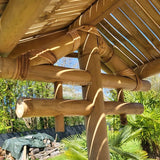 Pequeño bar de bambú con 2 taburetes – Estilo natural y compacto - Envío GRATIS