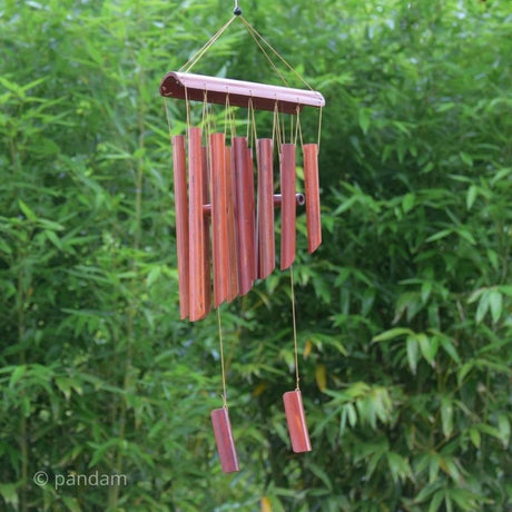 campana de bambu marron