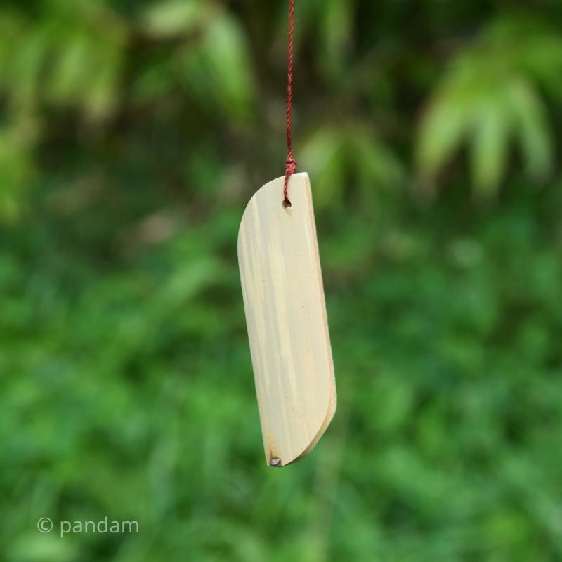 Campana de viento de bambú natural para exterior o interior
