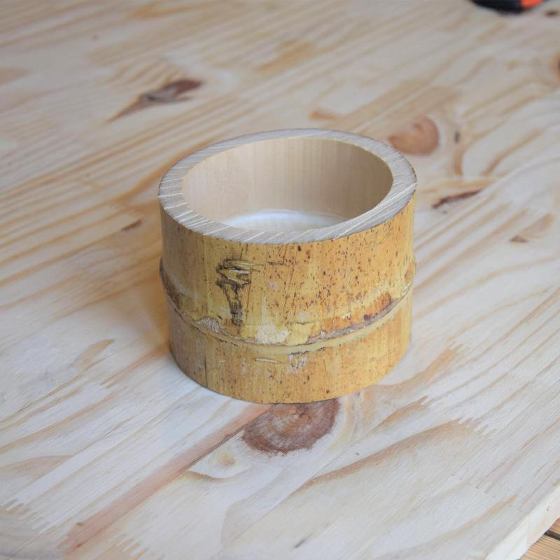 Nudo de caña de bambú seco