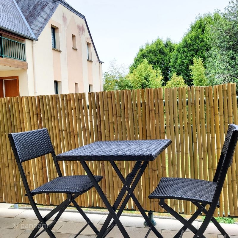 Rollo de valla de bambú natural