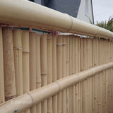 Rollo de valla de bambú natural